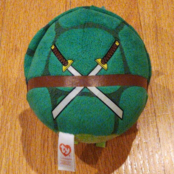 Ty Teenage Mutant Ninja Turtles "Leonardo" Round Plush Toy - Picture 9 of 9